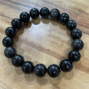 Obsidian Bracelet – Mens size 12mm bead